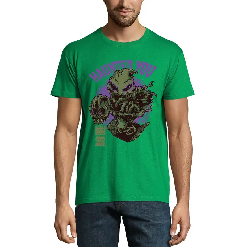 Ultrabasic Men's Novelty T-Shirt Haunted You - Scary Short Sleeve Tee Shirt 1