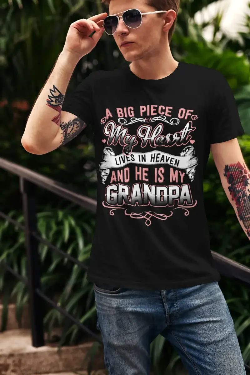 Ultrabasic Men's Novelty T-Shirt He Is My Grandpa - Funny Tee Shirt 1