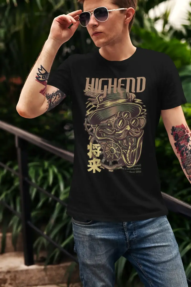 Ultrabasic Men's Novelty T-Shirt Highend - Robot Tee Shirt 1