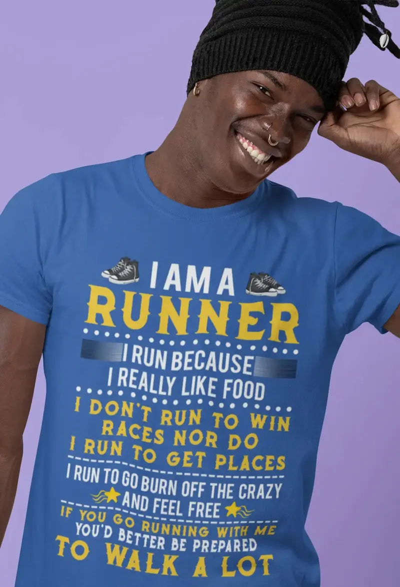 Ultrabasic Men's Novelty T-Shirt I Am A Runner - Funny Humor Tee Shirt 1