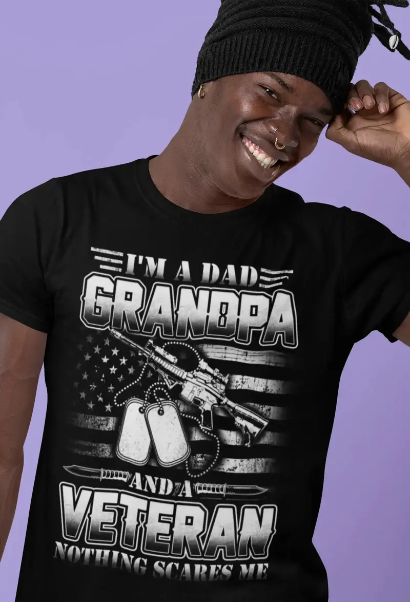 Ultrabasic Men's Novelty T-Shirt I'm A Dad Grandpa And A Veteran Tee Shirt 1
