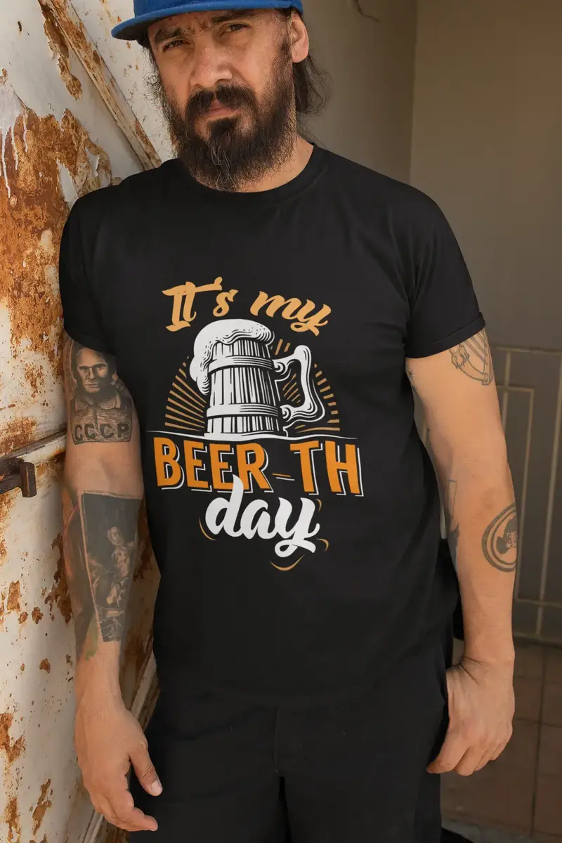 Ultrabasic Men's Novelty T-Shirt It's My Beer-Th Day - Beer Lover Birthday Tee Shirt For Men 1