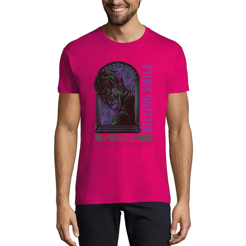 Ultrabasic Men's Novelty T-Shirt Killing Smile - Scary Short Sleeve Tee Shirt 1