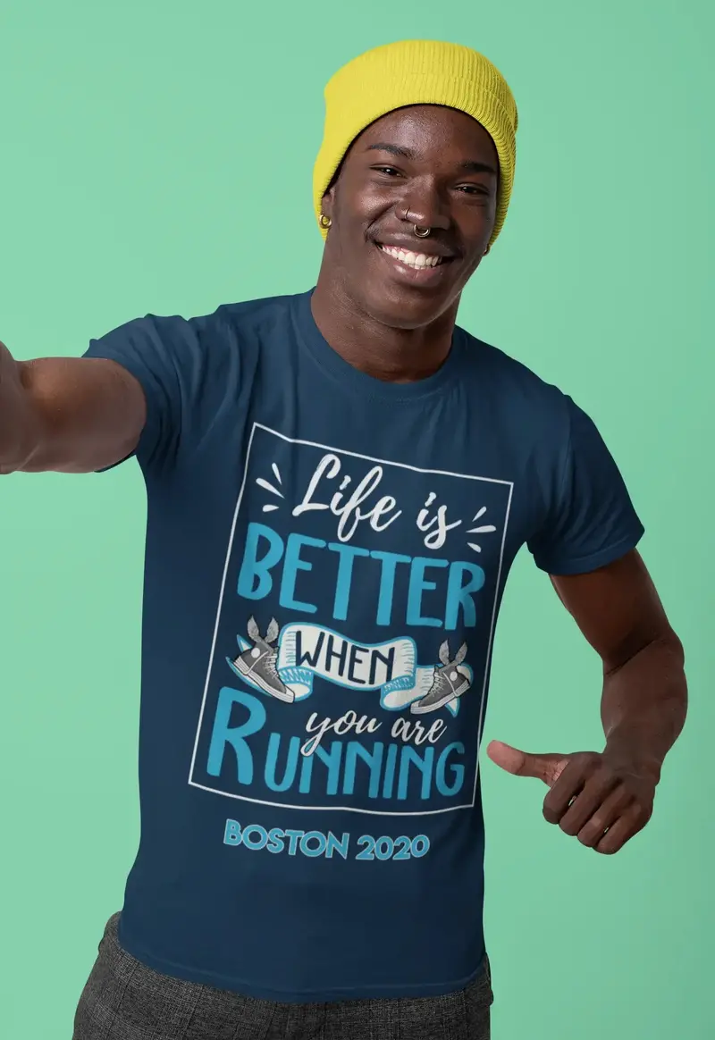 Ultrabasic Men's Novelty T-Shirt Life Is Better When You Are Running - Runner Tee Shirt 1