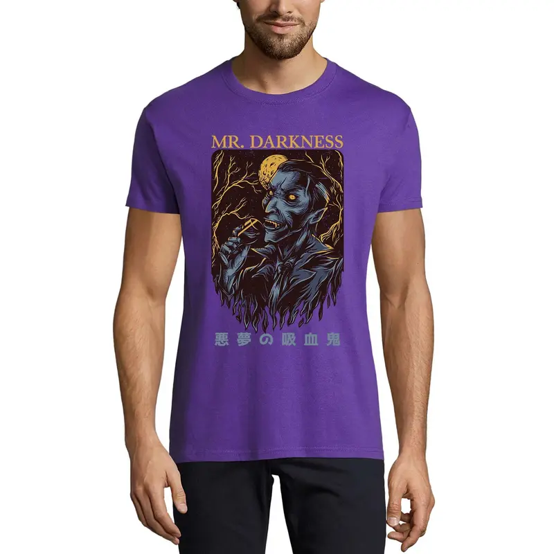Ultrabasic Men's Novelty T-Shirt Mr. Darkness - Scary Short Sleeve Tee Shirt 1