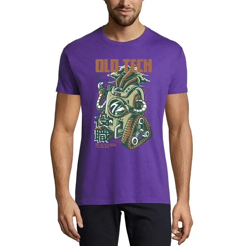 Ultrabasic Men's Novelty T-Shirt Old Tech - Funny Robot Tee Shirt 1