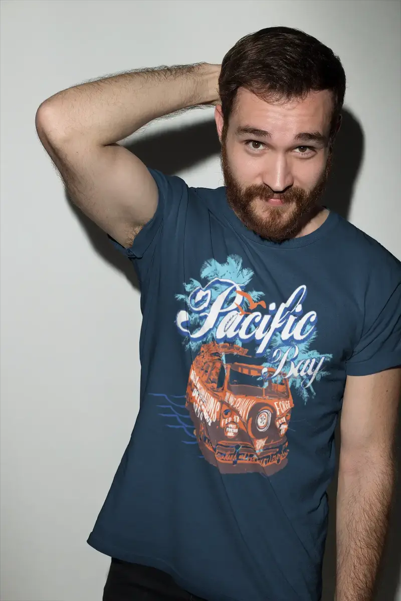 Ultrabasic Men's Novelty T-Shirt Pacific Bay - Adventure Tee Shirt 1
