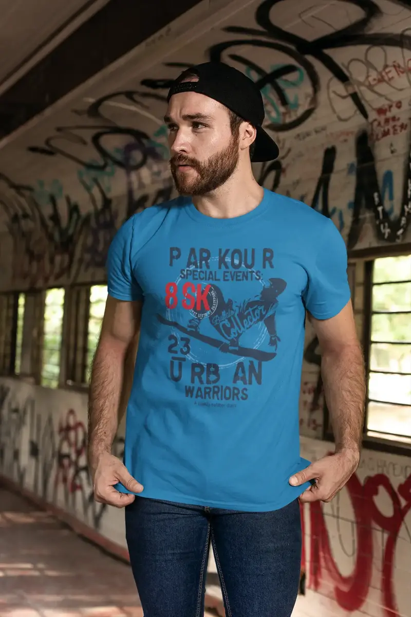 Ultrabasic Men's Novelty T-Shirt Parkour Urban Warriors Tee Shirt 1