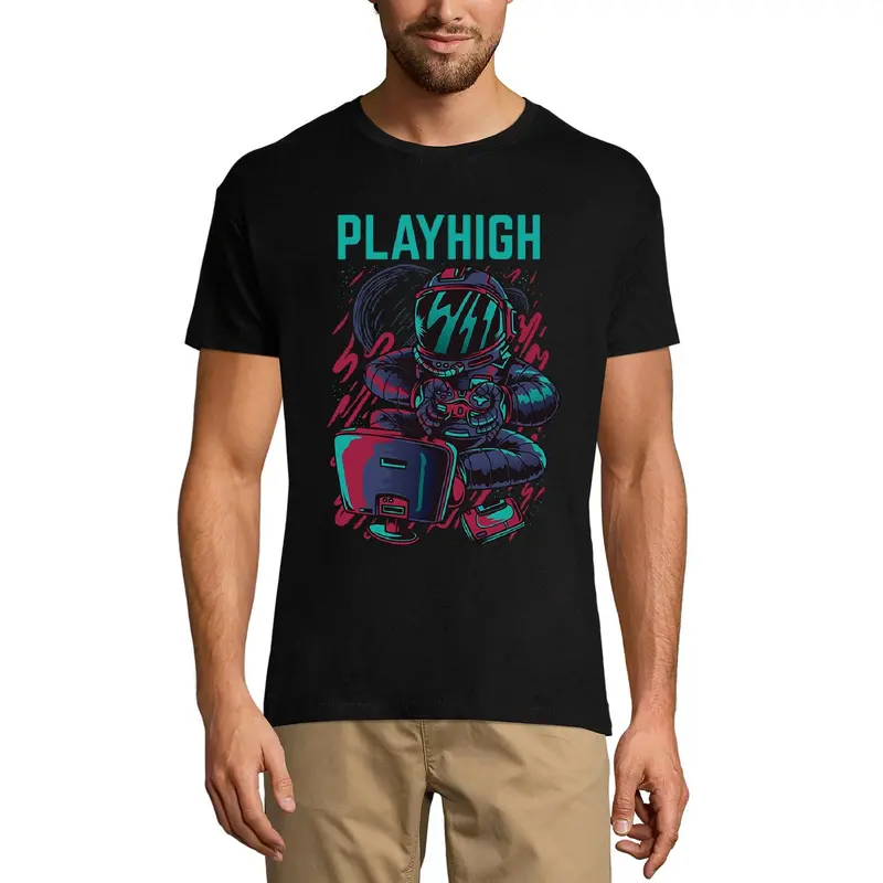 Ultrabasic Men's Novelty T-Shirt Play High - Robot Tee Shirt 1