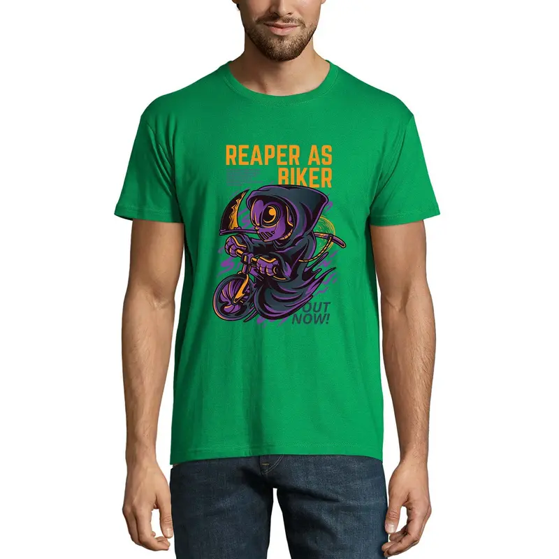 Ultrabasic Men's Novelty T-Shirt Reaper As Biker Out Now Tee Shirt 1