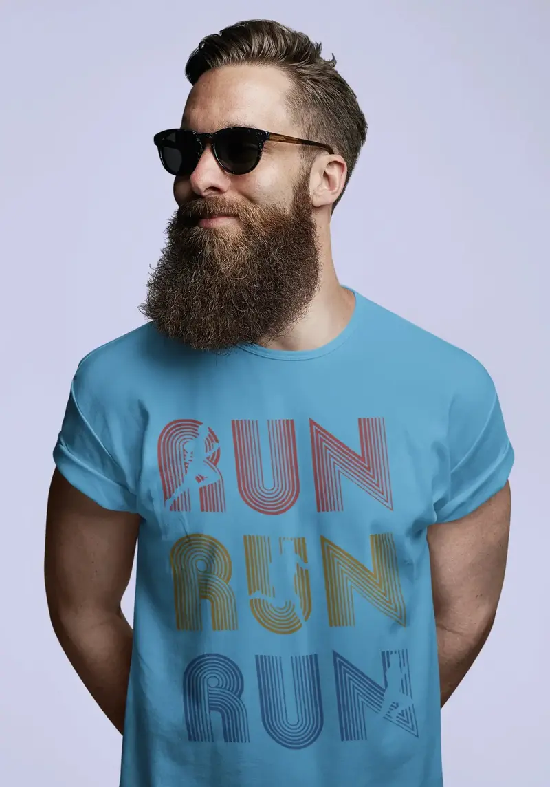 Ultrabasic Men's Novelty T-Shirt Retro Run - Runner Tee Shirt 1