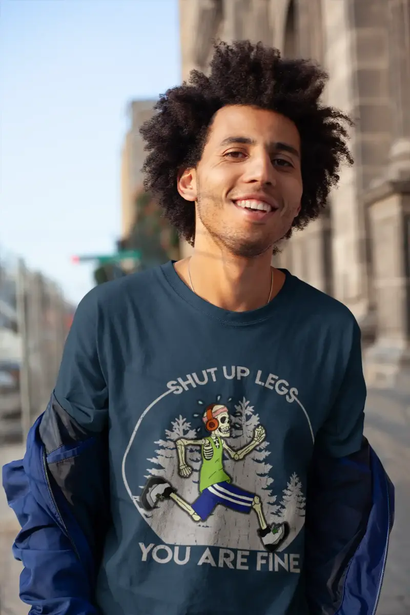 Ultrabasic Men's Novelty T-Shirt Shut Up Legs You Are Fine- Funny Runner Tee Shirt 1