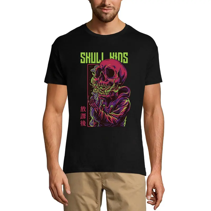 Ultrabasic Men's Novelty T-Shirt Skull Kids - Scary Short Sleeve Tee Shirt 3