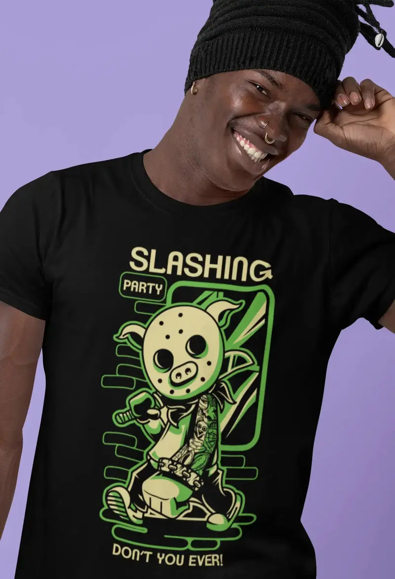 Ultrabasic Men's Novelty T-Shirt Slashing Party Don't You Ever - Scary Short Sleeve Tee Shirt 1