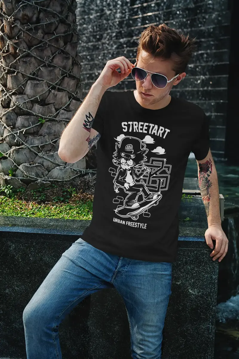 Ultrabasic Men's Novelty T-Shirt Streetart Urban Freestyle - Funny Graphic Tee Shirt 1