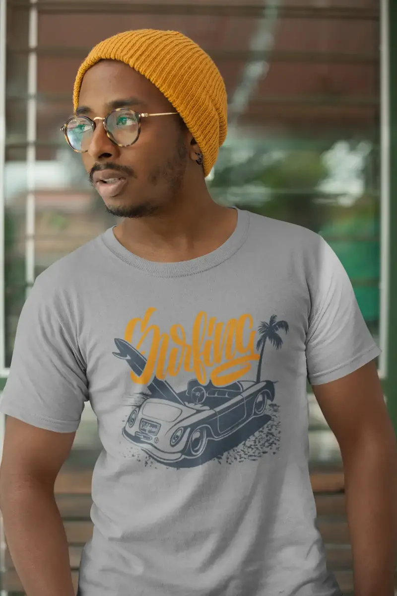 Ultrabasic Men's Novelty T-Shirt Surfing Beach Tee Shirt 1