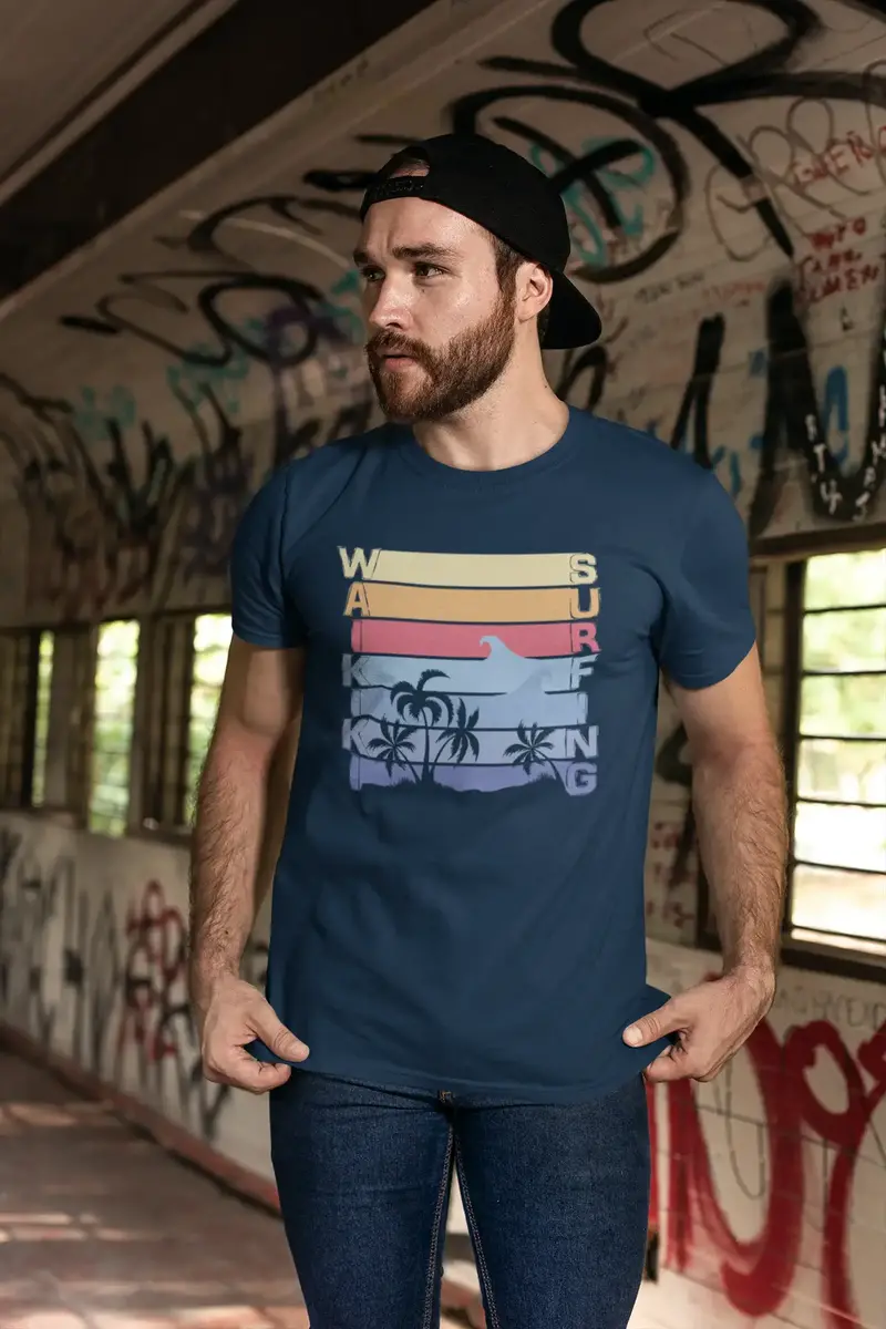 Ultrabasic Men's Novelty T-Shirt Waikiki Surfing Tee Shirt 1