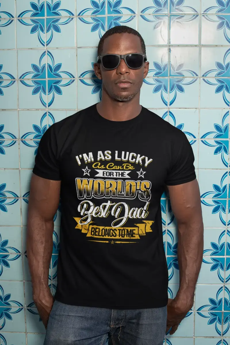 Ultrabasic Men's Novelty T-Shirt World's Best Dad - Funny Father Tee Shirt 1