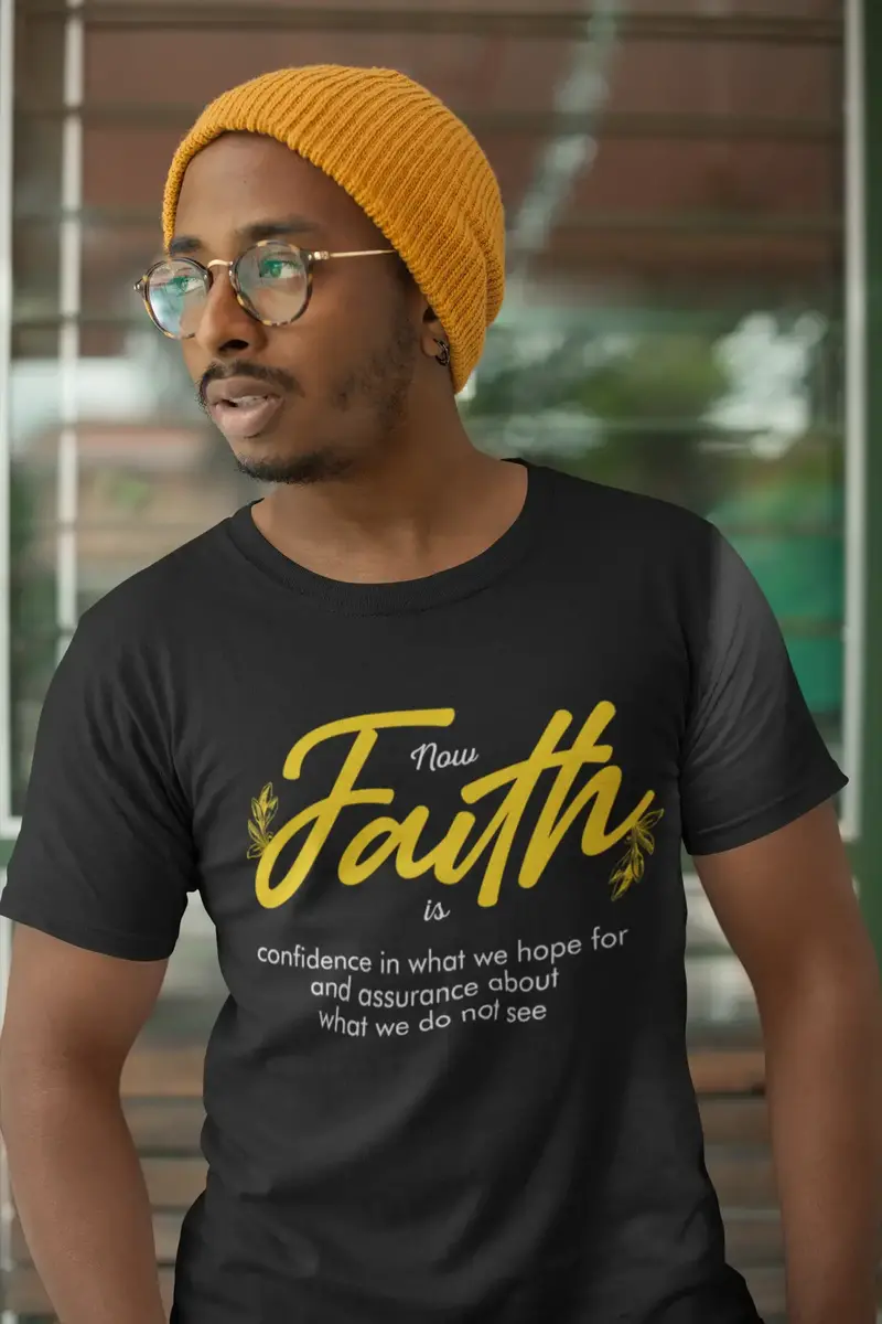 Ultrabasic Men's Religious T-Shirt Definition True Faith - Jesus Christ Shirt 1