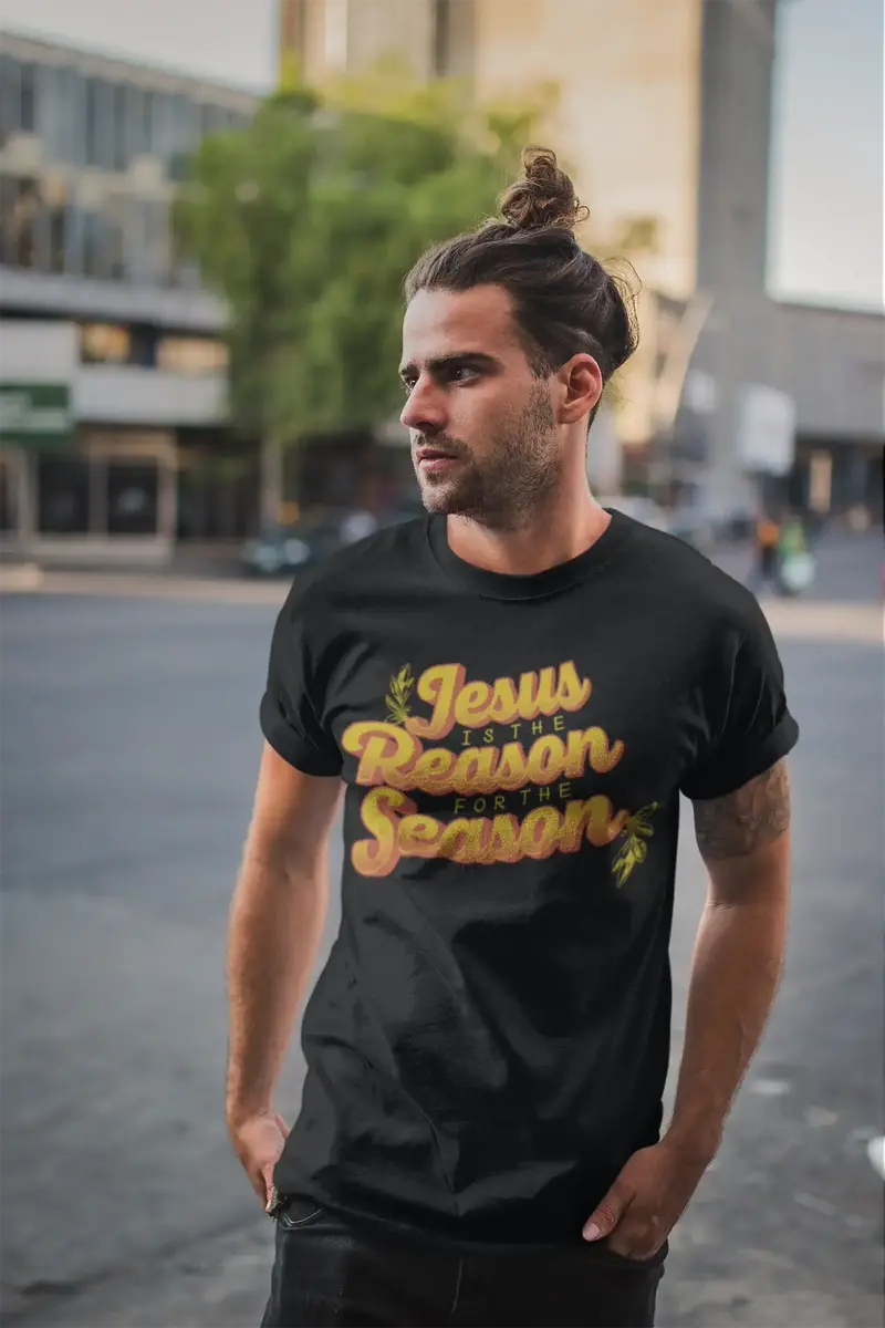 Ultrabasic Men's Religious T-Shirt Jesus Is The Reason For The Season - Christ Shirt 1