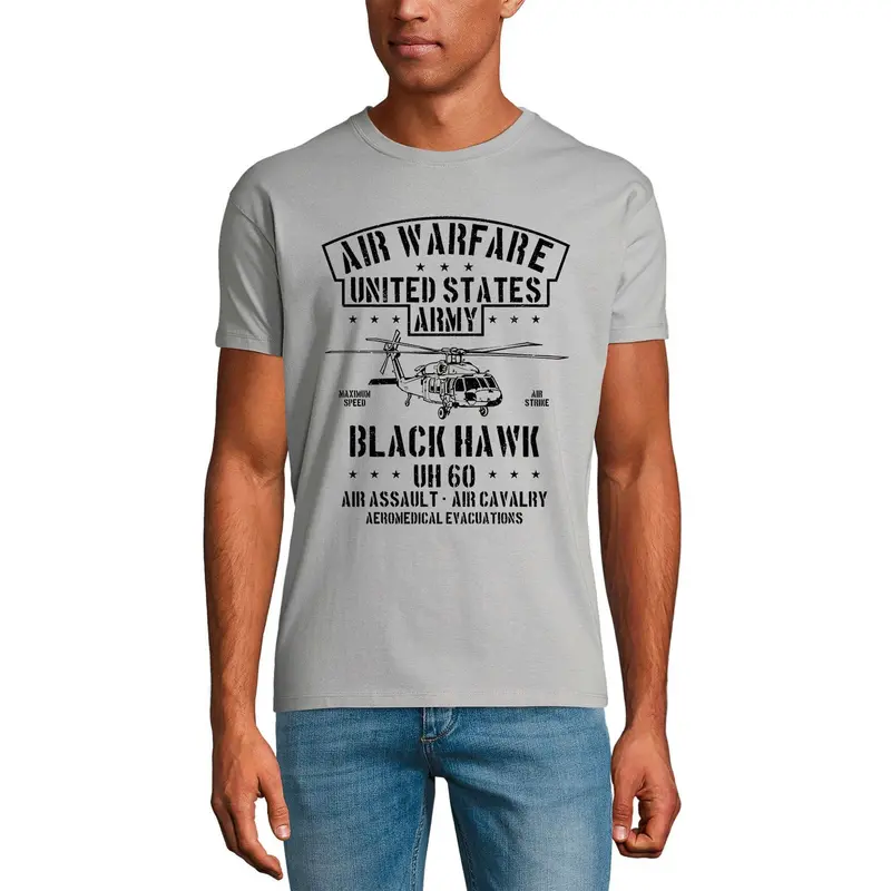 Ultrabasic Men's T-Shirt Air Warfare United States Army - Black Hawk Tee Shirt 1