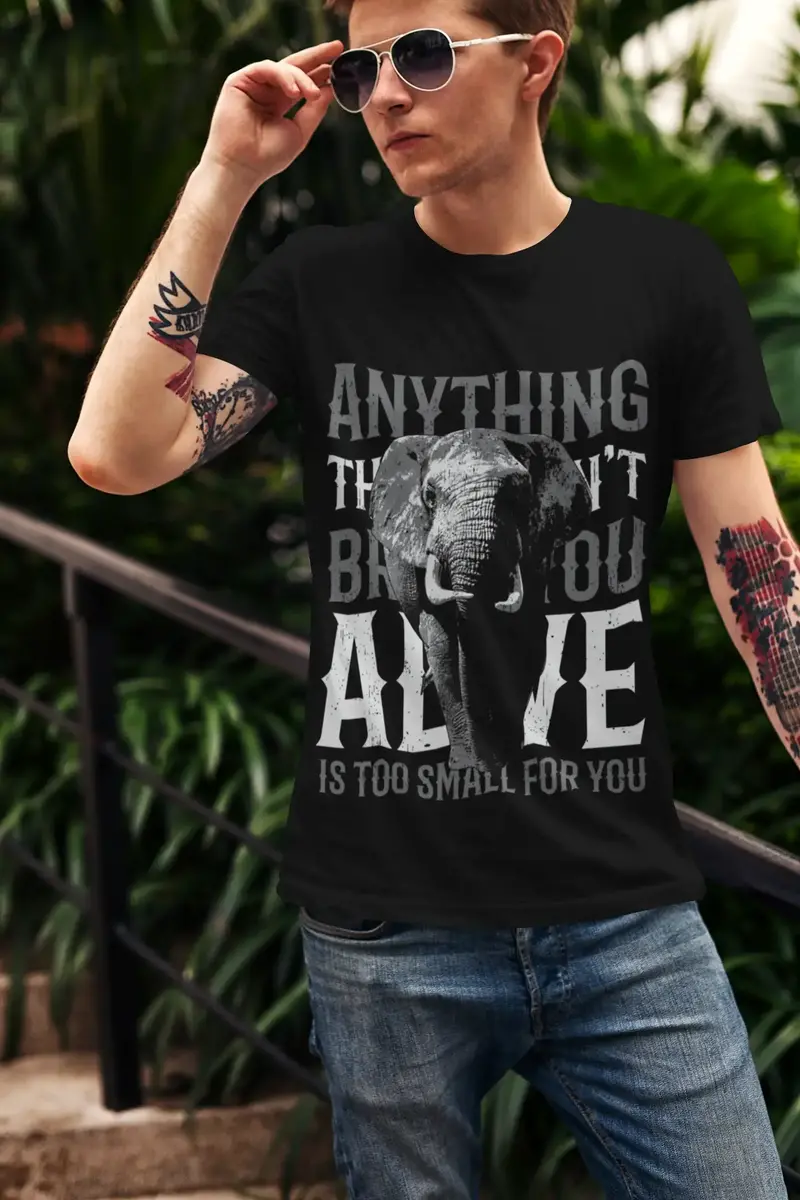 Ultrabasic Men's T-Shirt Alive Is Too Small For You - Vintage Elephant Shirt 1