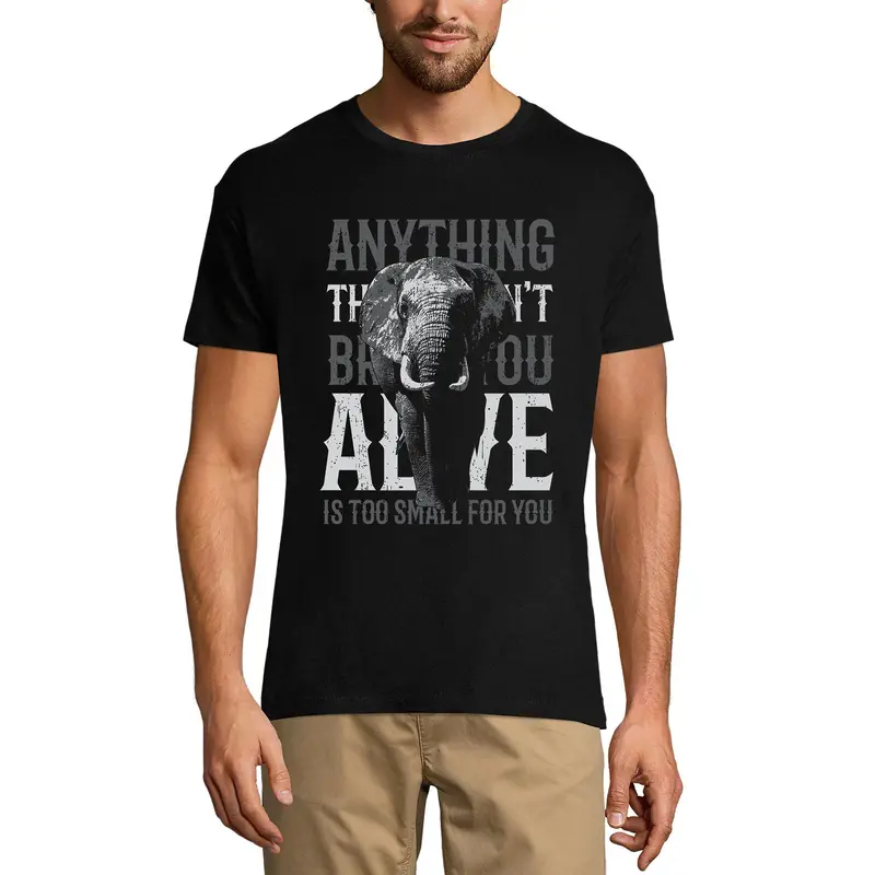 Ultrabasic Men's T-Shirt Alive Is Too Small For You - Vintage Elephant Shirt 3