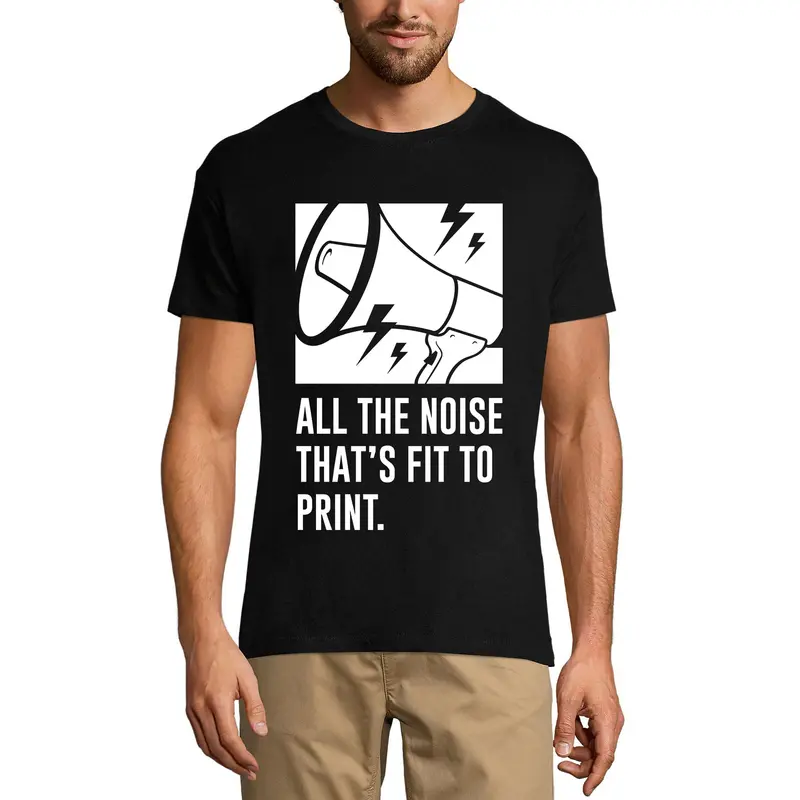 Ultrabasic Men's T-Shirt All The Noise That's Fit To Print - Shirt For Musician 1