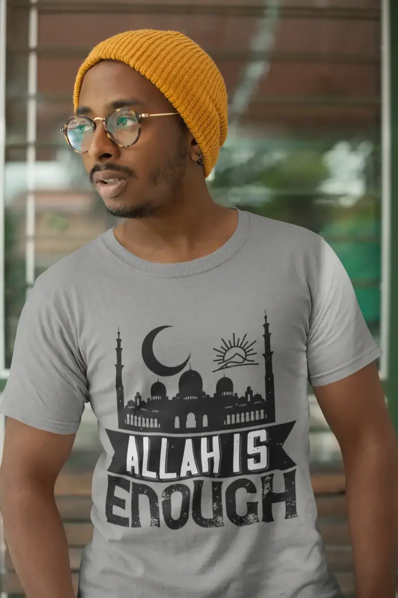Ultrabasic Men's T-Shirt Allah Is Enough - Mosque Muslim Tee Shirt 1