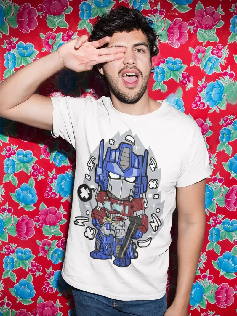 Ultrabasic Men's T-Shirt American Movie Shirt - Robot Superhero - Fictional 1