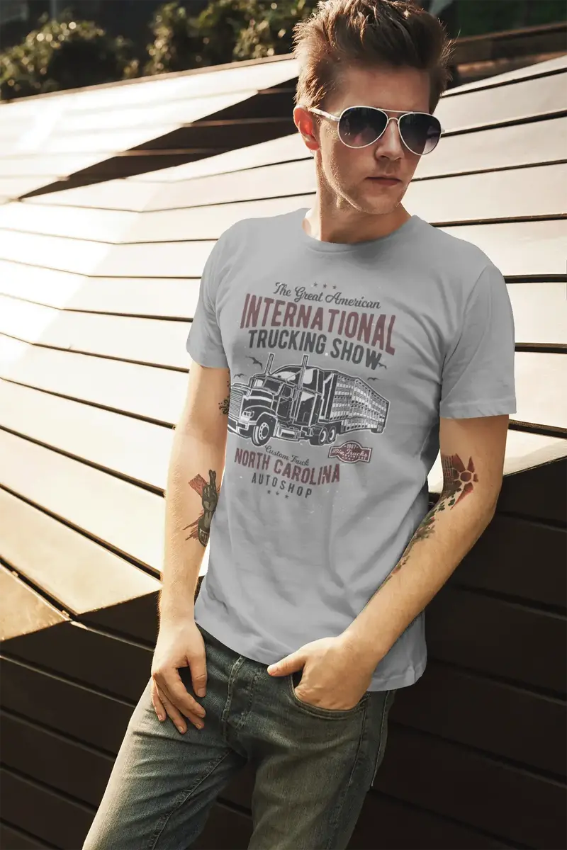 Ultrabasic Men's T-Shirt American Trucking Show - North Carolina Shirt For Truck Drivers 1