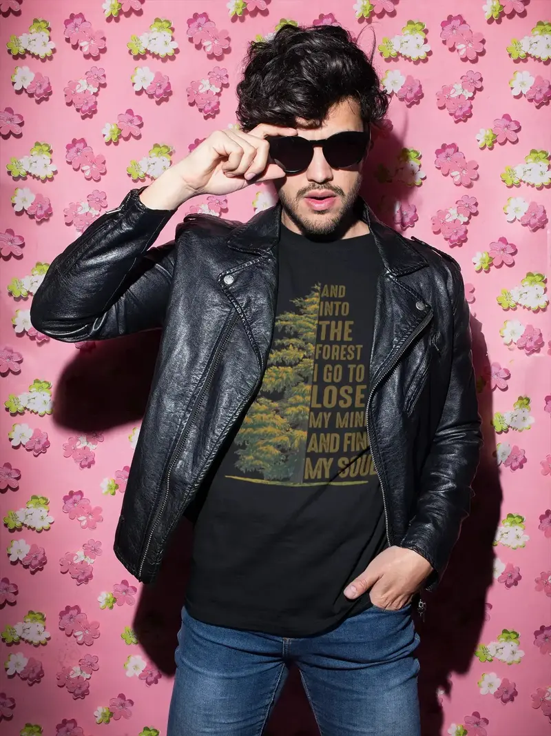 Ultrabasic Men's T-Shirt And Into The Forest I Go To Lose My Mind And Find My Soul - Mountain Hiking Tee Shirt 1
