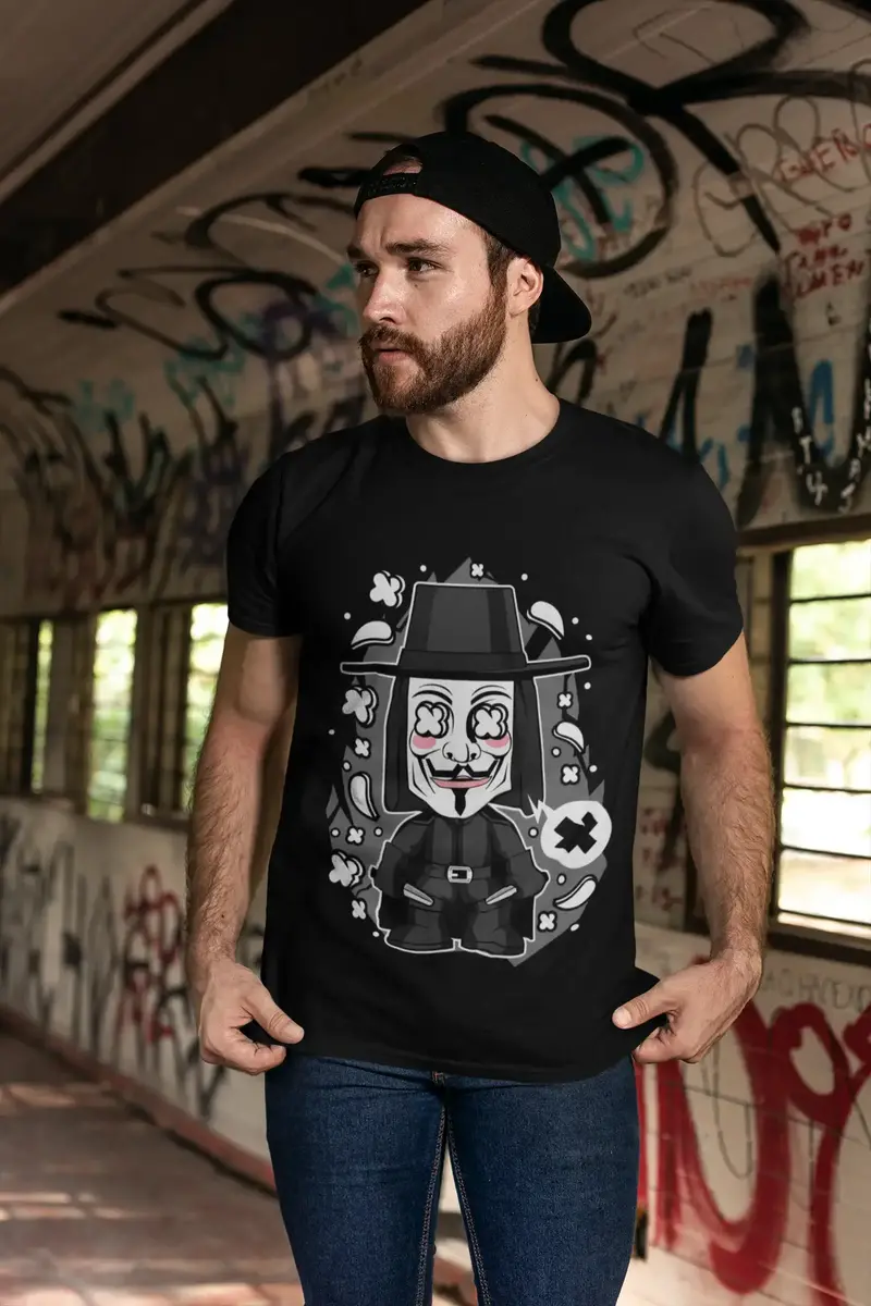 Ultrabasic Men's T-Shirt Anonymous Shirt For Men - Horror Action Movie 1