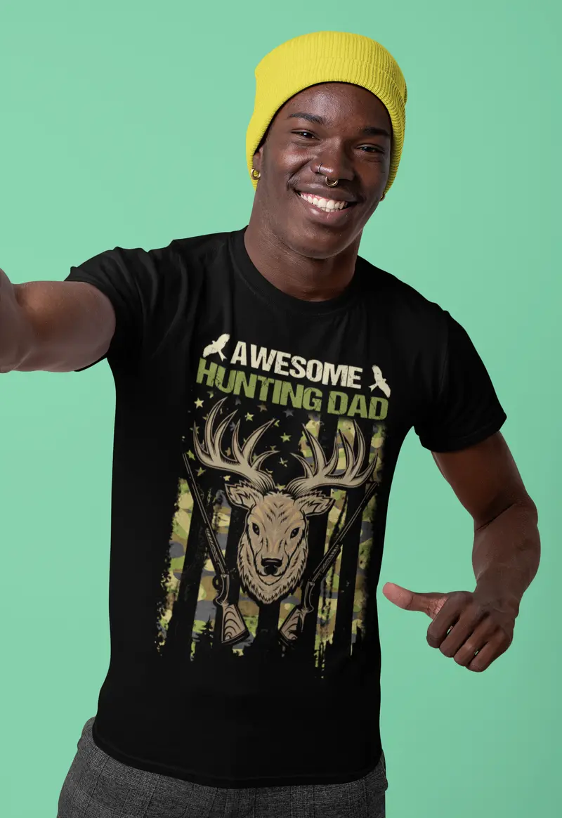 Ultrabasic Men's T-Shirt Awesome Hunting Dad - Deer Hunter Tee Shirt 2