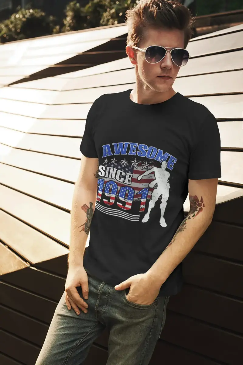 Ultrabasic Men's T-Shirt Awesome Since 1991 30 Years Old - 30Th Birthday Gift Tee Shirt 1