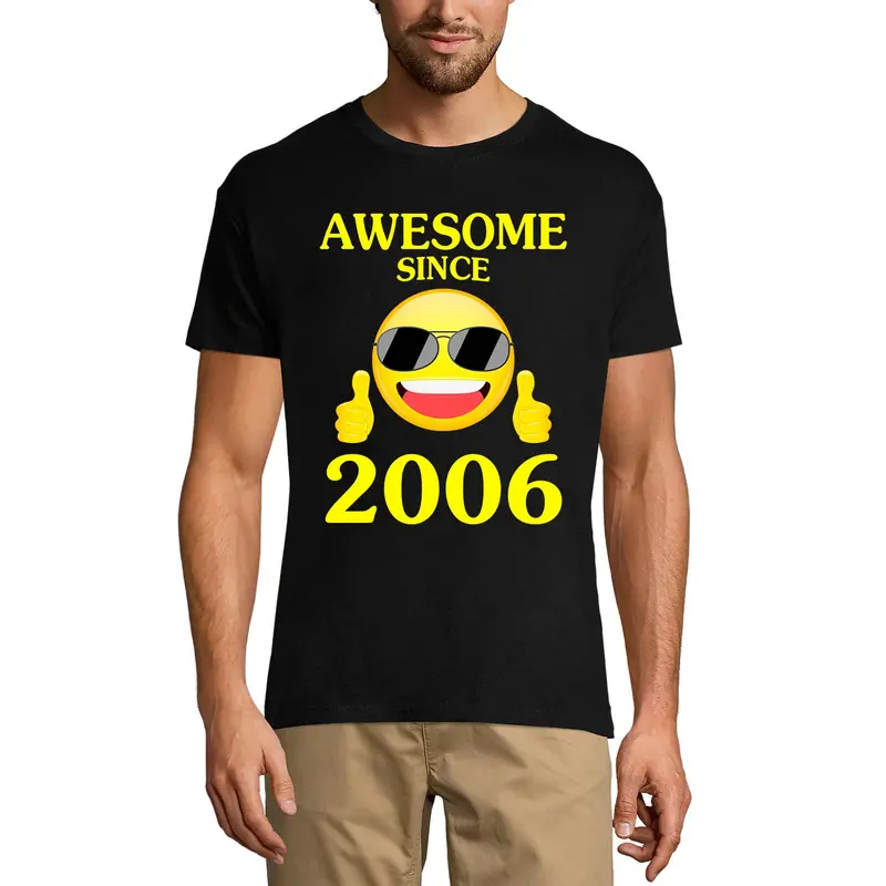Ultrabasic Men's T-Shirt Awesome Since 2006 - Gift For 14Th Birthday Tee Shirt 3