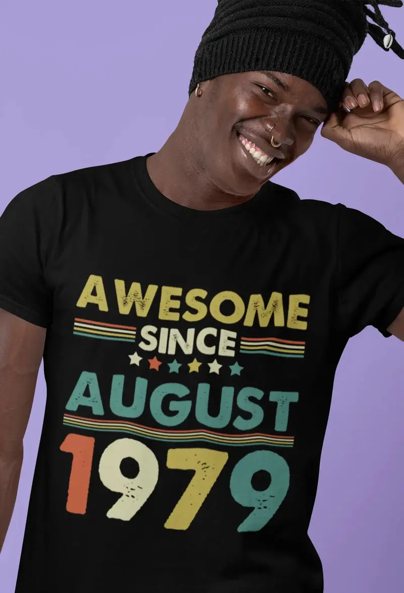 Ultrabasic Men's T-Shirt Awesome Since August 1979 - Gift For 42Nd Birthday Tee Shirt 1