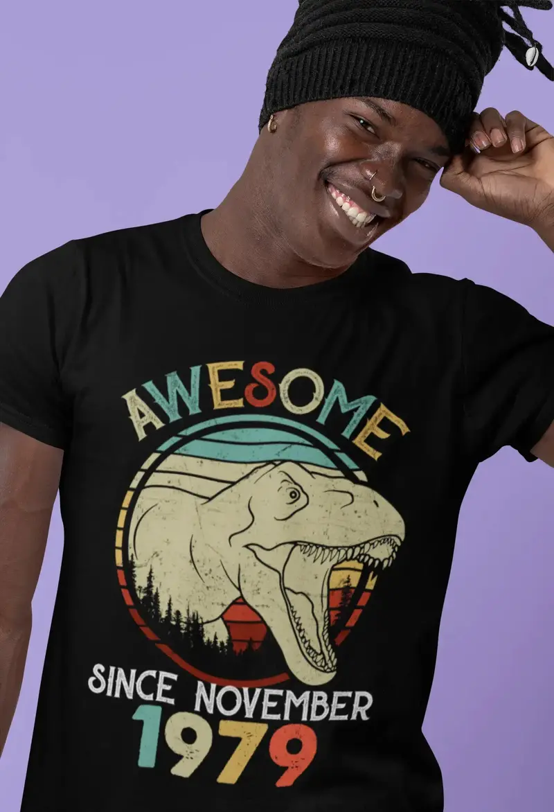 Ultrabasic Men's T-Shirt Awesome Since November 1979 - Dinosaurs 42Nd Birthday Gift Tee Shirt 1