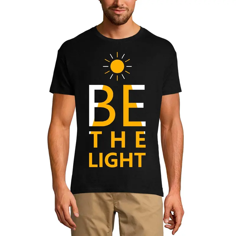 Ultrabasic Men's T-Shirt Be The Light - Summer - Religious Faith Shirt 1
