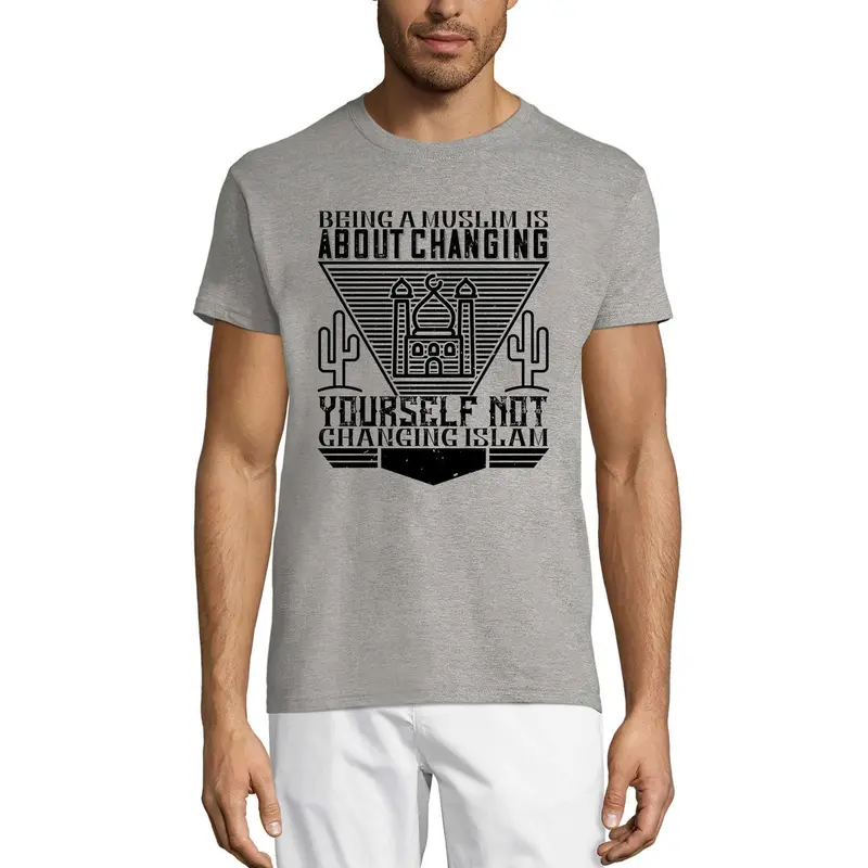 Ultrabasic Men's T-Shirt Being Muslim Is About Changing Yourself Not Changing Islam 2