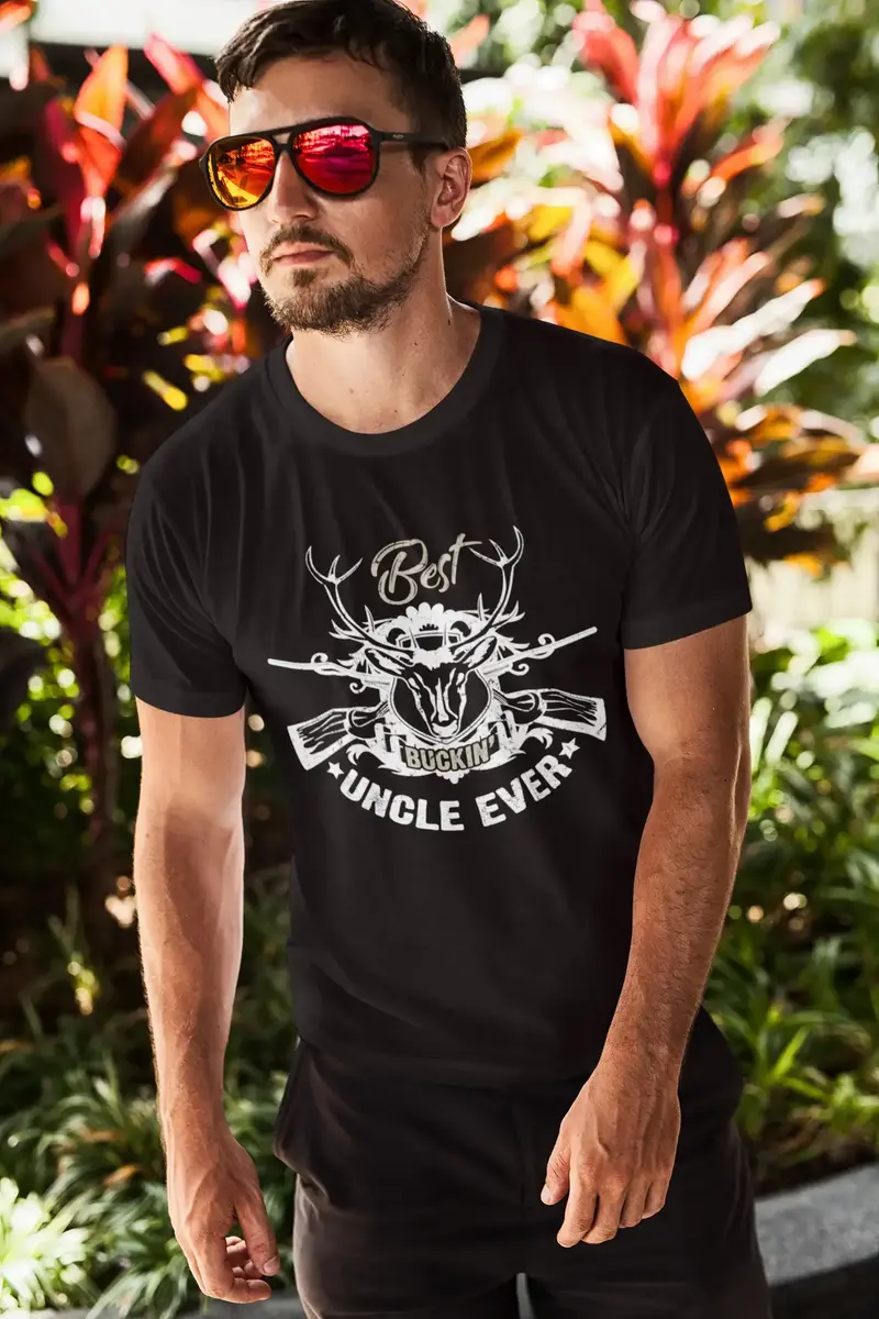 Ultrabasic Men's T-Shirt Best Buckin Uncle Ever - Deer Hunter Tee Shirt 1