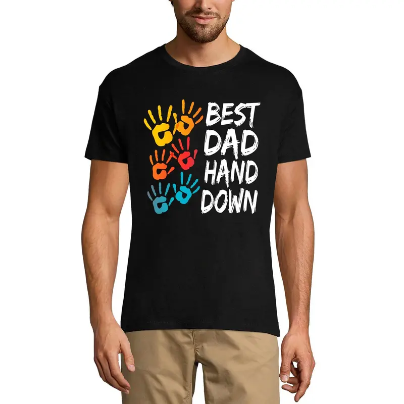 Ultrabasic Men's T-Shirt Best Dad Hand Down - Happy Father's Day 1