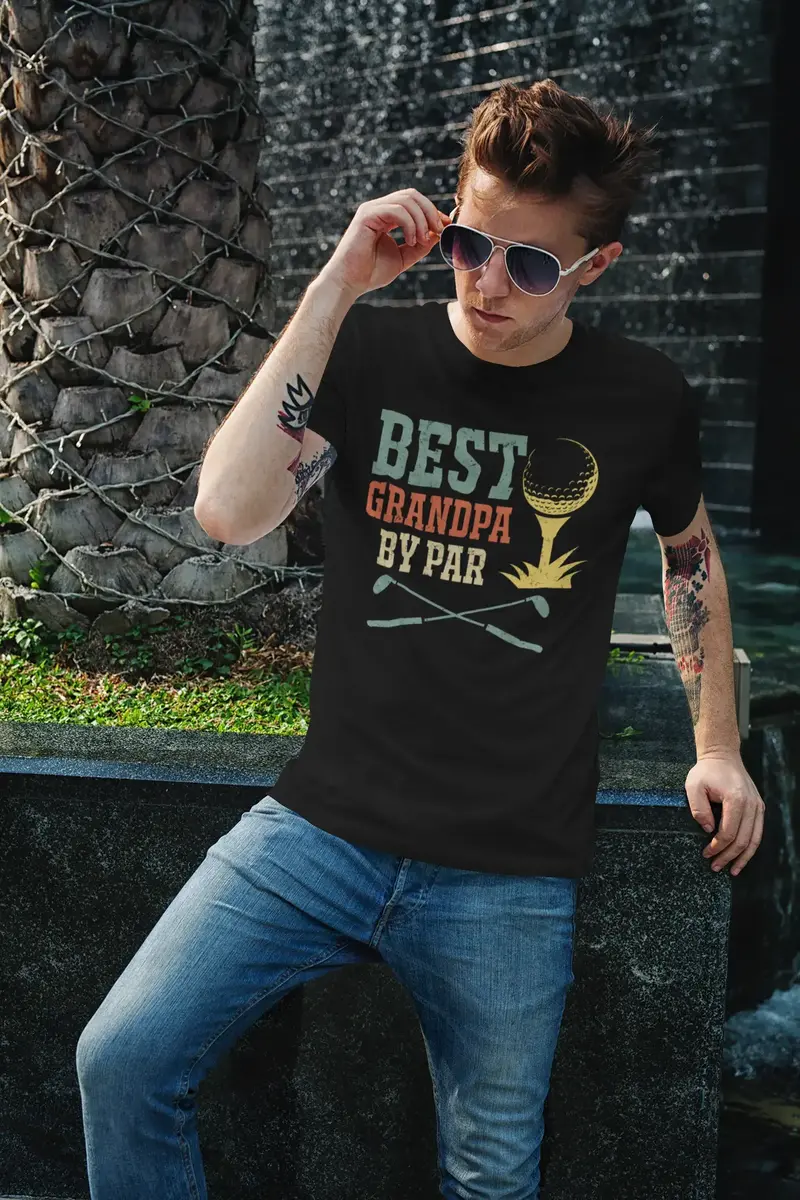 Ultrabasic Men's T-Shirt Best Grandpa By Par - Father's Day - Graphic Apparel 1