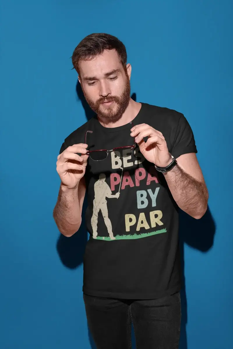 Ultrabasic Men's T-Shirt Best Papa By Par - Father's Day - Graphic Apparel 1