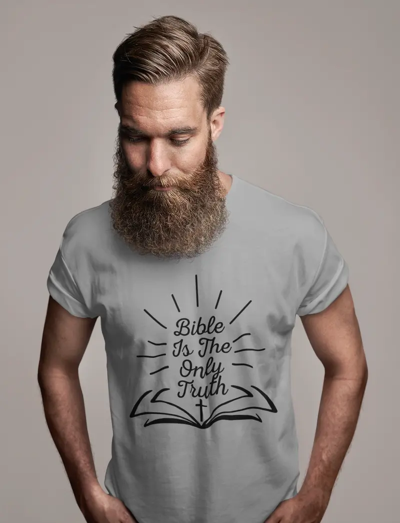 Ultrabasic Men's T-Shirt Bible Is The Only Truth - Bible Religious Shirt 2