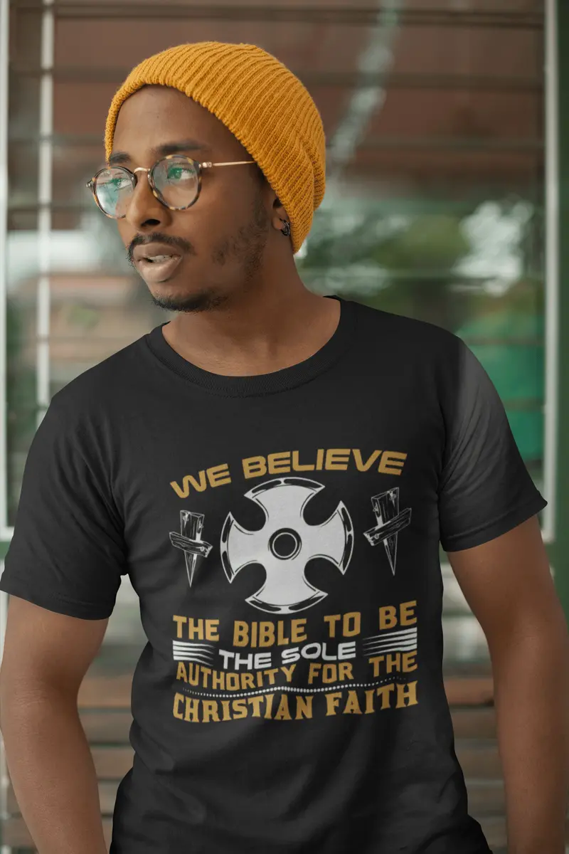 Ultrabasic Men's T-Shirt Bible The Sole For The Christian Faith - Religious Shirt 1