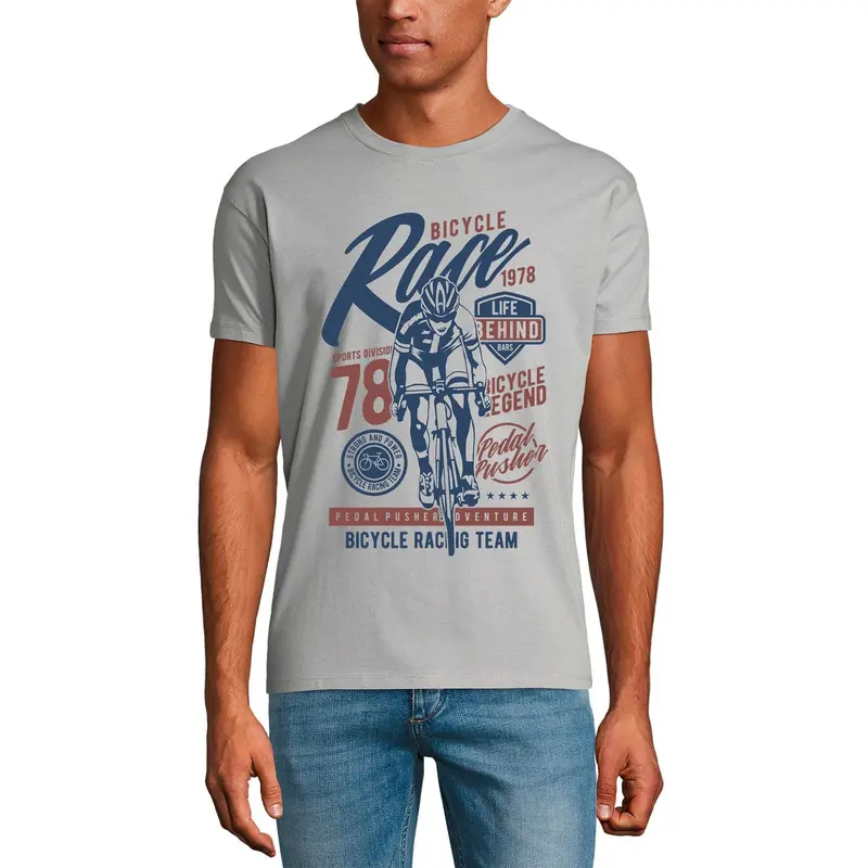 Ultrabasic Men's T-Shirt Bicycle Race 1978 - Pedal Pusher Legend Tee Shirt 1