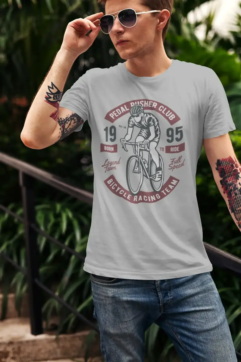 Ultrabasic Men's T-Shirt Bicycle Racing Club Since 1995 - Pedal Pusher - Birthday Shirt 1