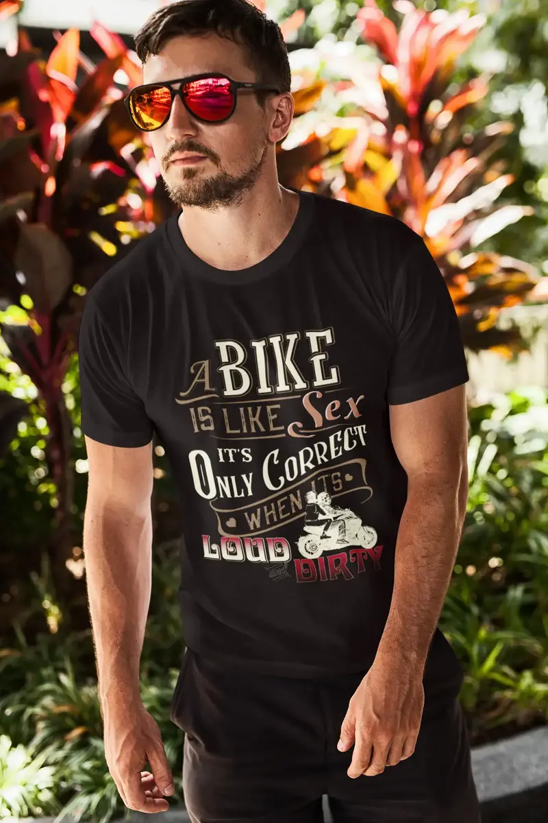 Ultrabasic Men's T-Shirt Bike Is Like Sex - Funny Biker Tee Shirt 1