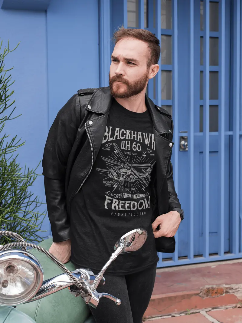 Ultrabasic Men's T-Shirt Blackhawk Fight Till End - Freedom World War Shirt 2